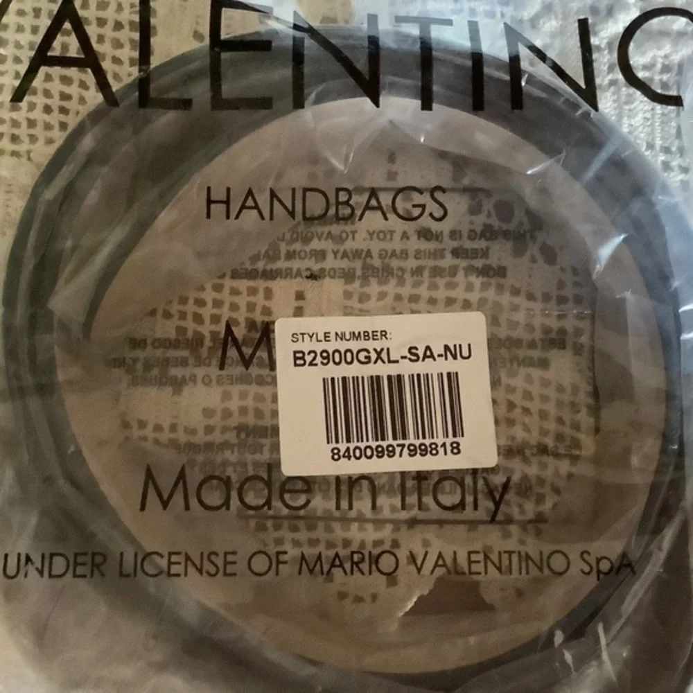 SOLD VALENTINO AUTHENTIC NEW WTAG MARIO VALENTINO GIUSY MONOGRAM LEATHER NUDE - Picture 3 of 10